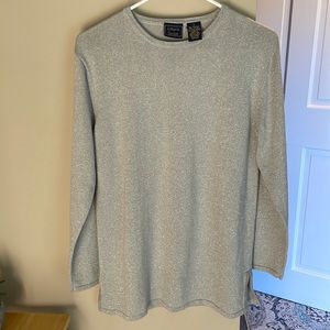 Laura Scott gray sparkly top